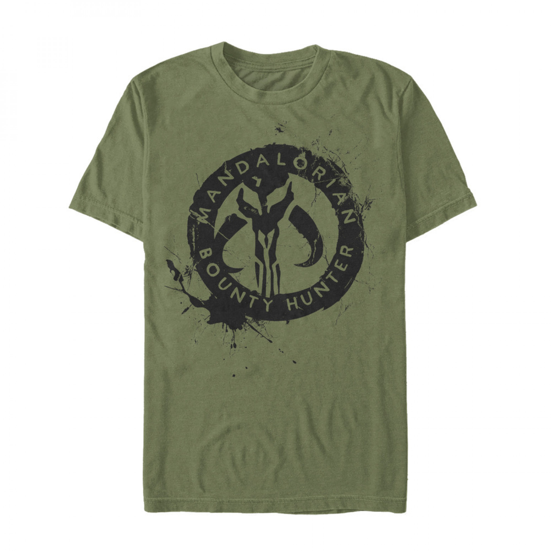 The Mandalorian Bounty Hunter Crest Army Green T-Shirt
